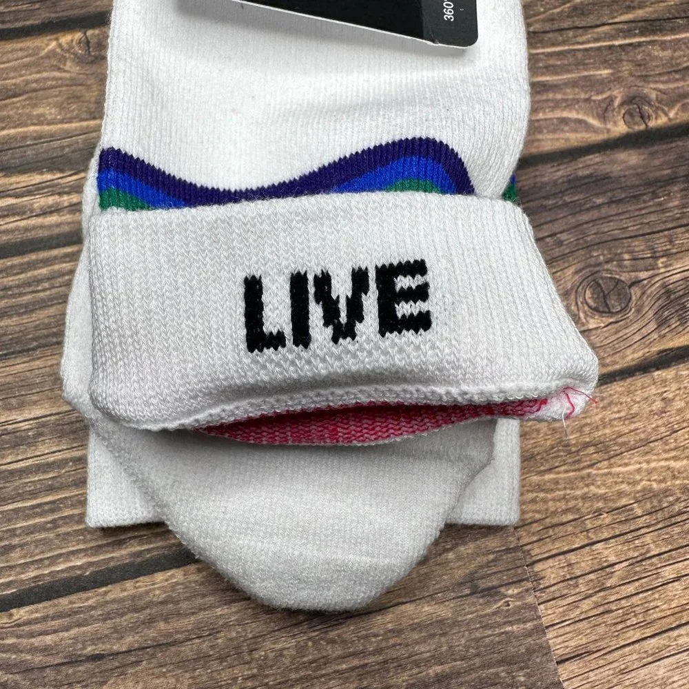 Lululemon Men's Daily Stride Crew Sock *Stripe NWT Size XL (Rainbow White) - Picture 7 of 11